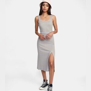 RVCA Striped Midi Dress S